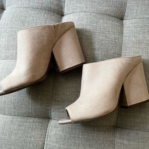 BP Suede peep toe heel